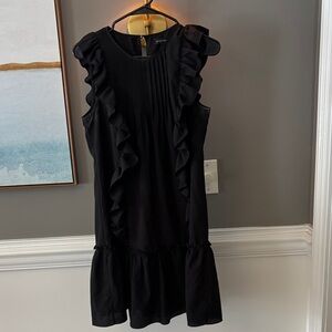 Banana Republic Black Ruffle Mini Dress